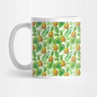 Pineapples and tropical leaves Mug